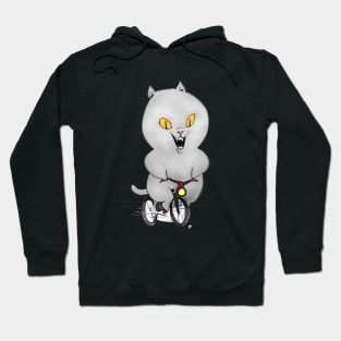 Cat on a Bicycle Hoodie